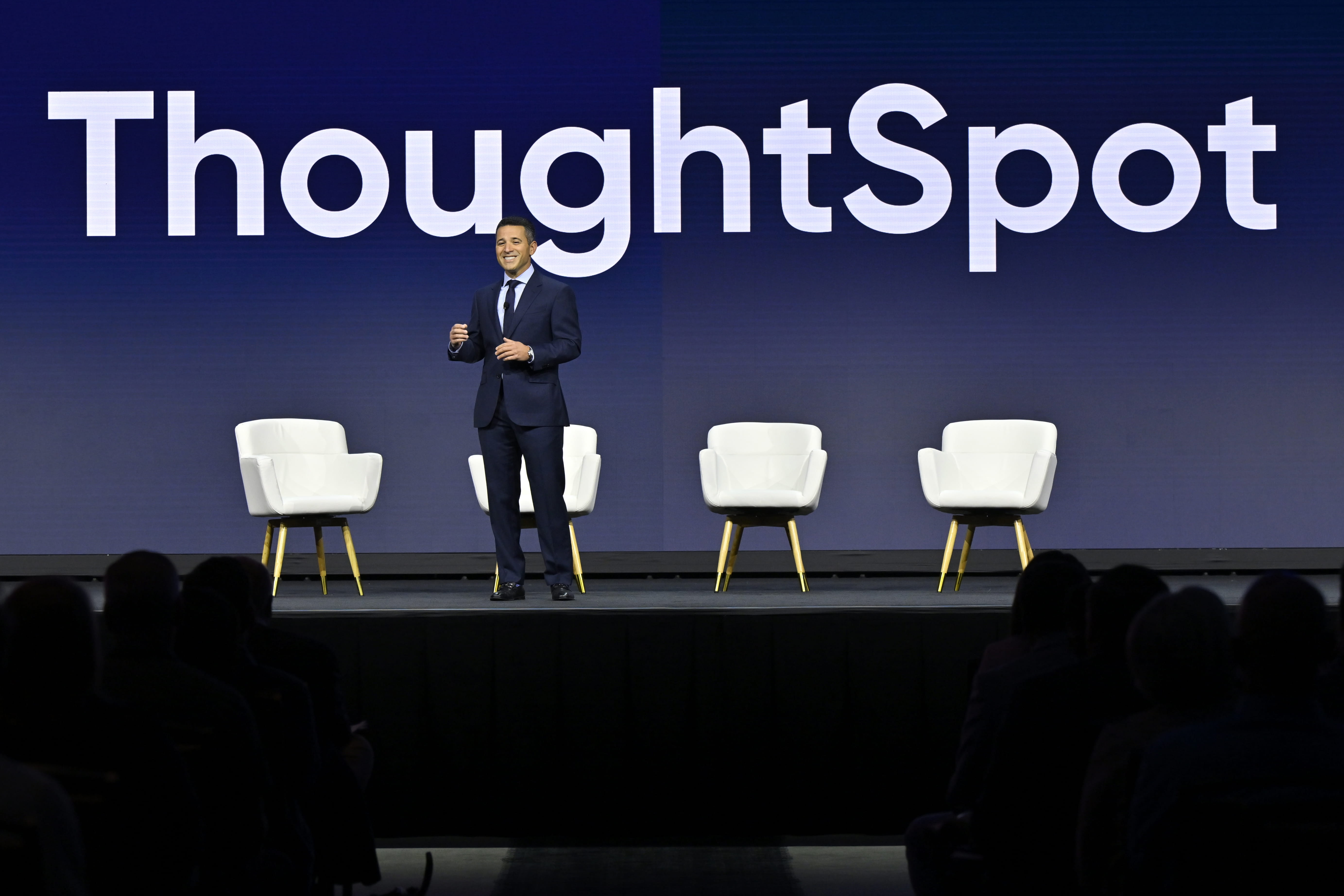 Rich Tremonte speaking at the general session of ThoughtSpot
